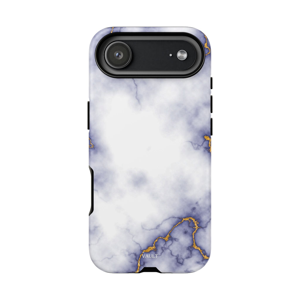 Purple Marble Tough Phone Case with Gold Veins