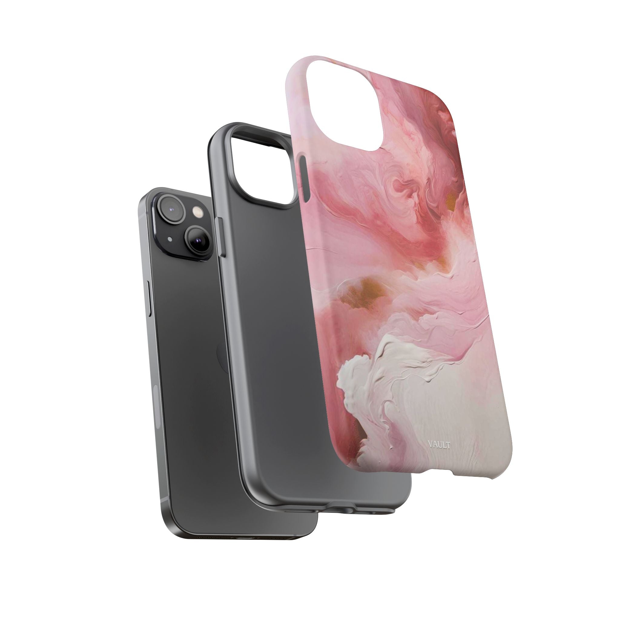 Pink Marble Tough Phone Case — Protective Artistic Phone Cover