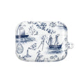 Nautical Toile AirPod Case – Blue Sailboat & Lighthouse Protective Cover