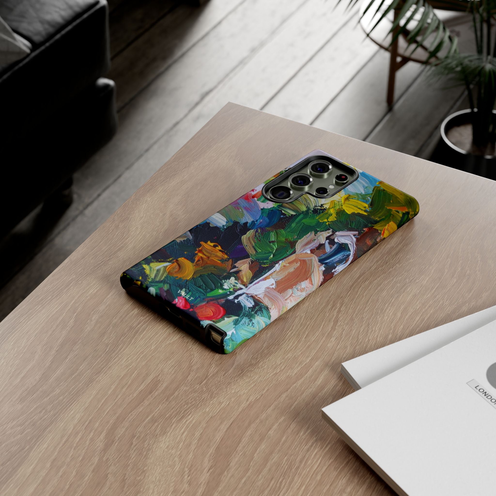 Abstract Paint Brushstroke Phone Case — Colorful Artistic Tough Case