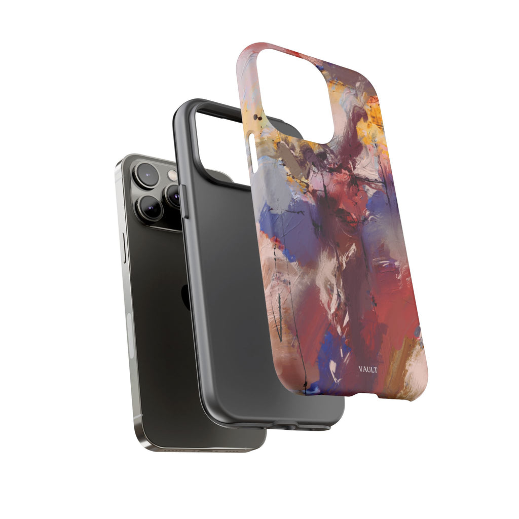 Abstract Brushstroke Tough Phone Case — Colorful Protective iPhone Cover