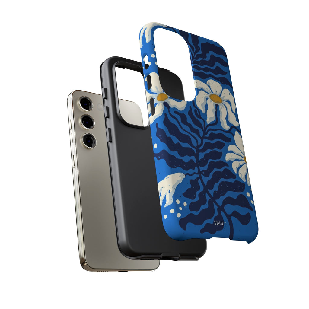 Blue Daisy Tough Phone Case — Floral Protective Phone Cover
