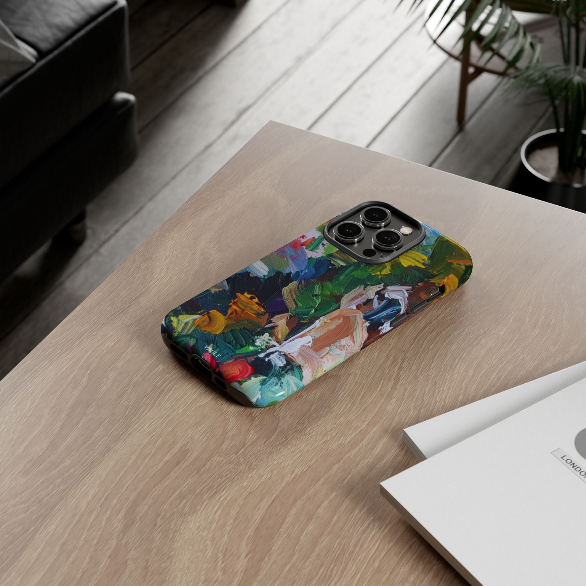 Abstract Paint Brushstroke Phone Case — Colorful Artistic Tough Case