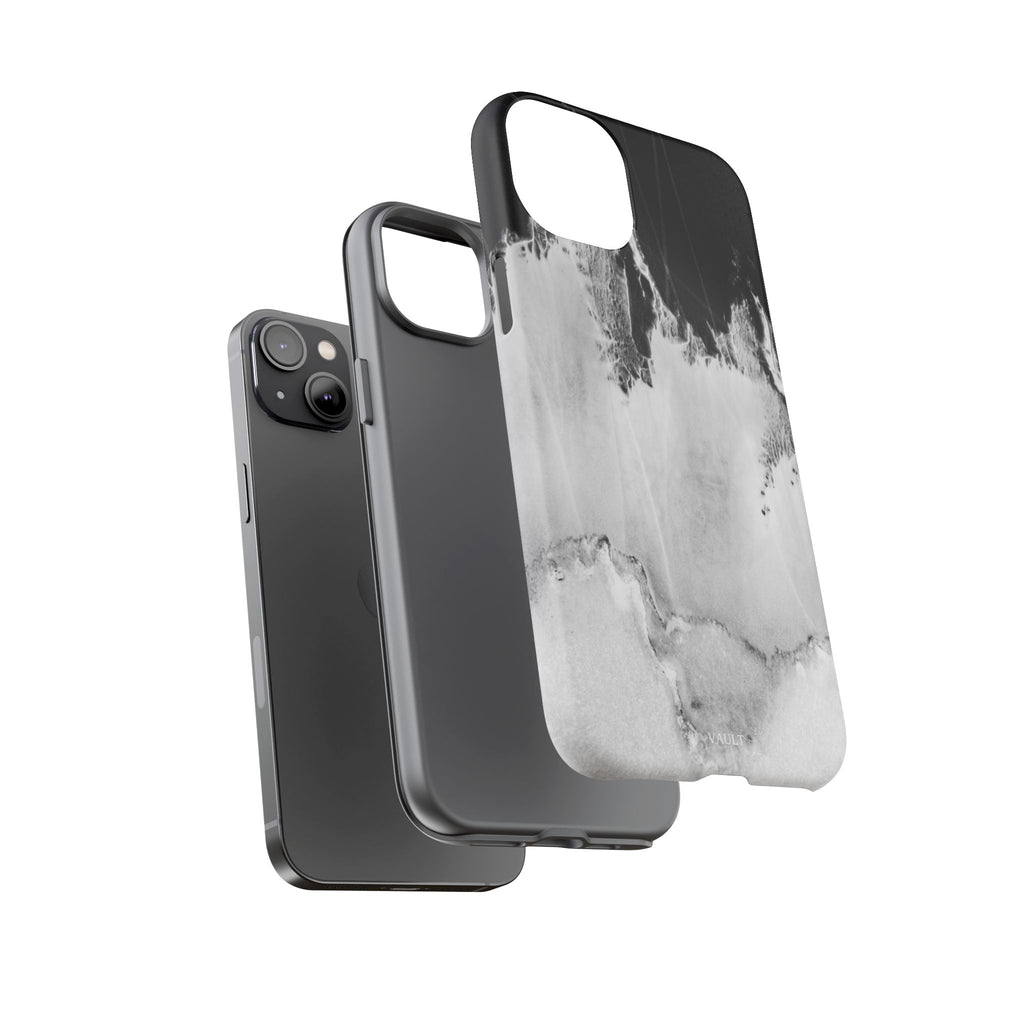 Marble Ink Tough Case — Black & White Abstract Phone Cover