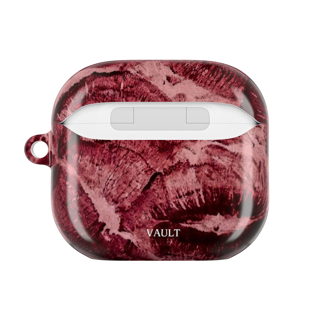 Maroon Kiss-Print AirPod Case