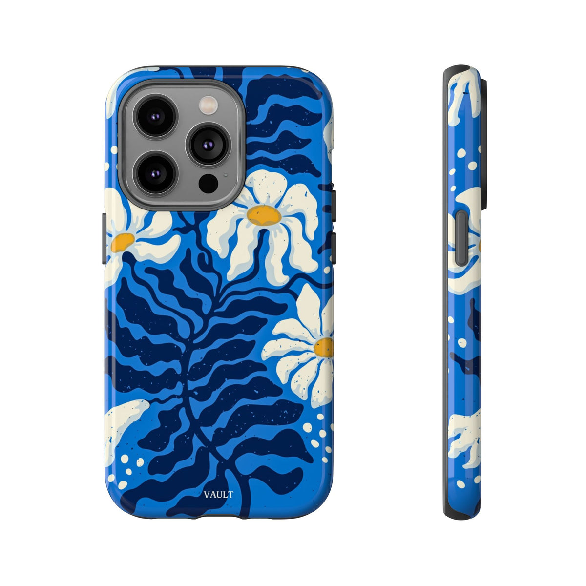 Blue Daisy Tough Phone Case — Floral Protective Phone Cover