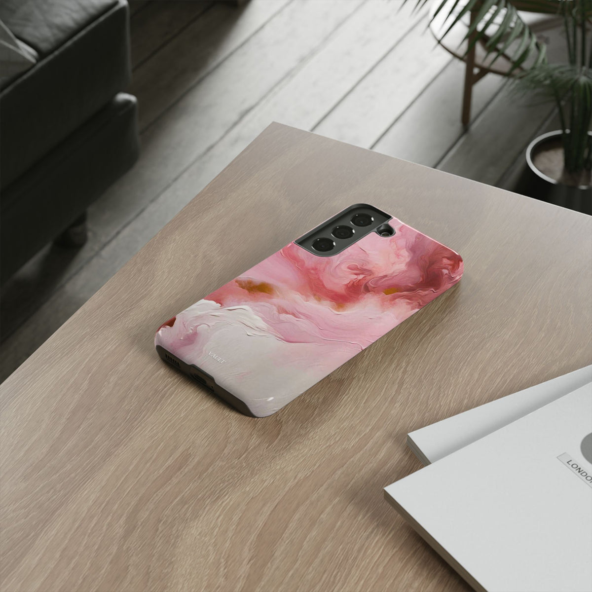 Pink Marble Tough Phone Case — Protective Artistic Phone Cover