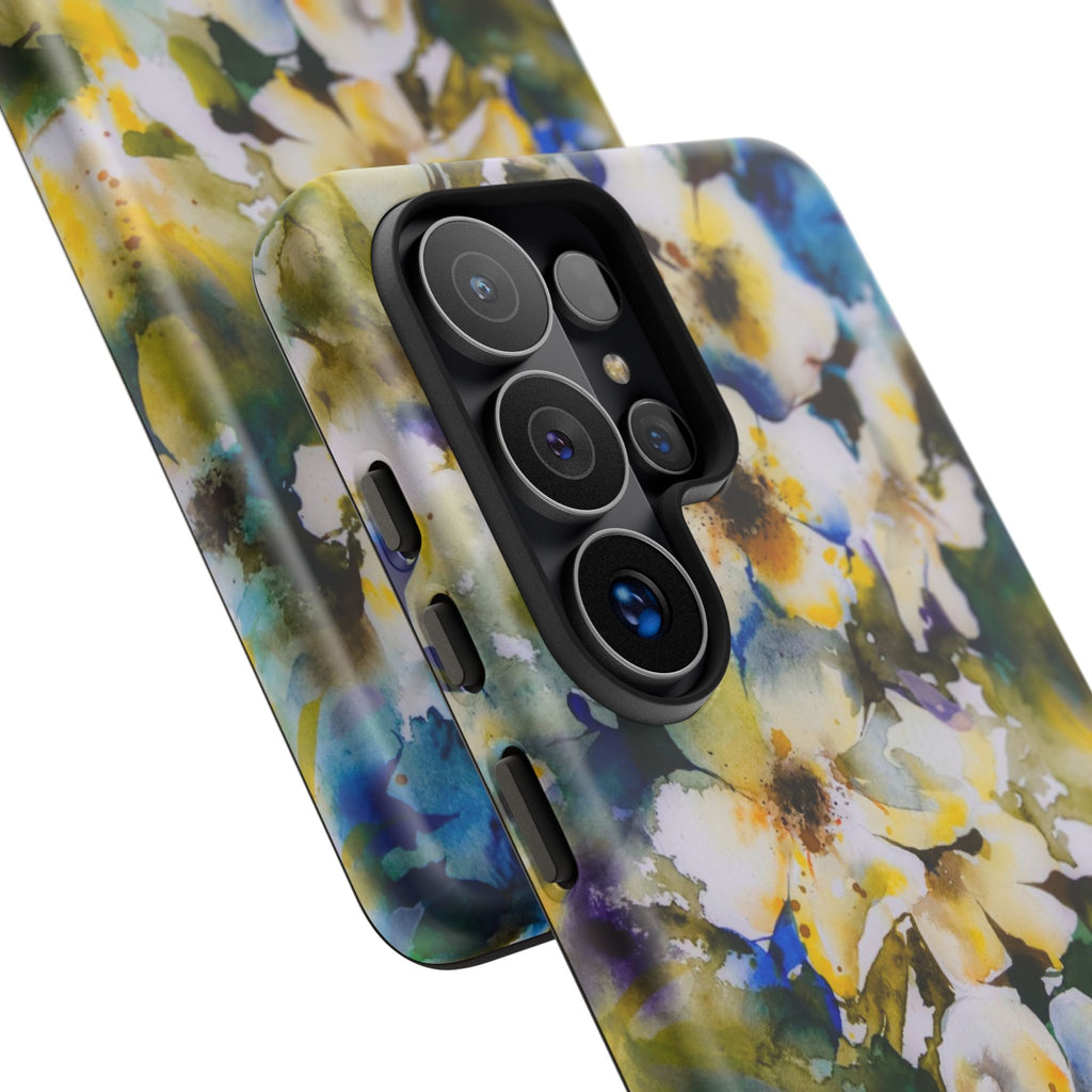 Floral Watercolor Tough Case – Yellow White Blossom Phone Cover