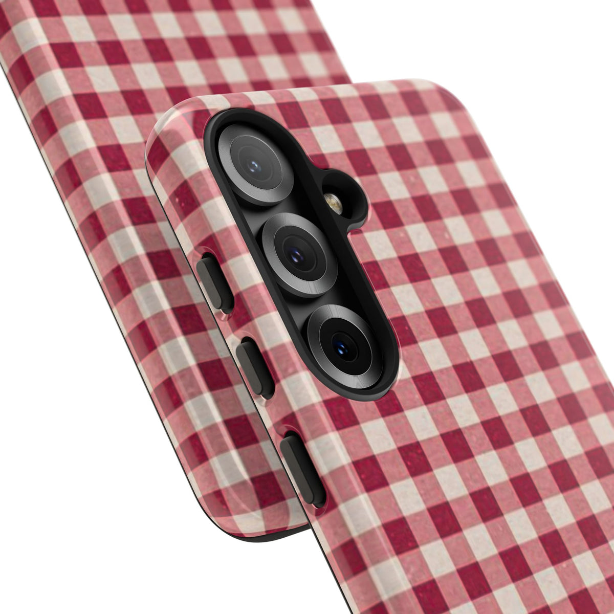 Gingham Phone Case — Red Plaid Tough Case