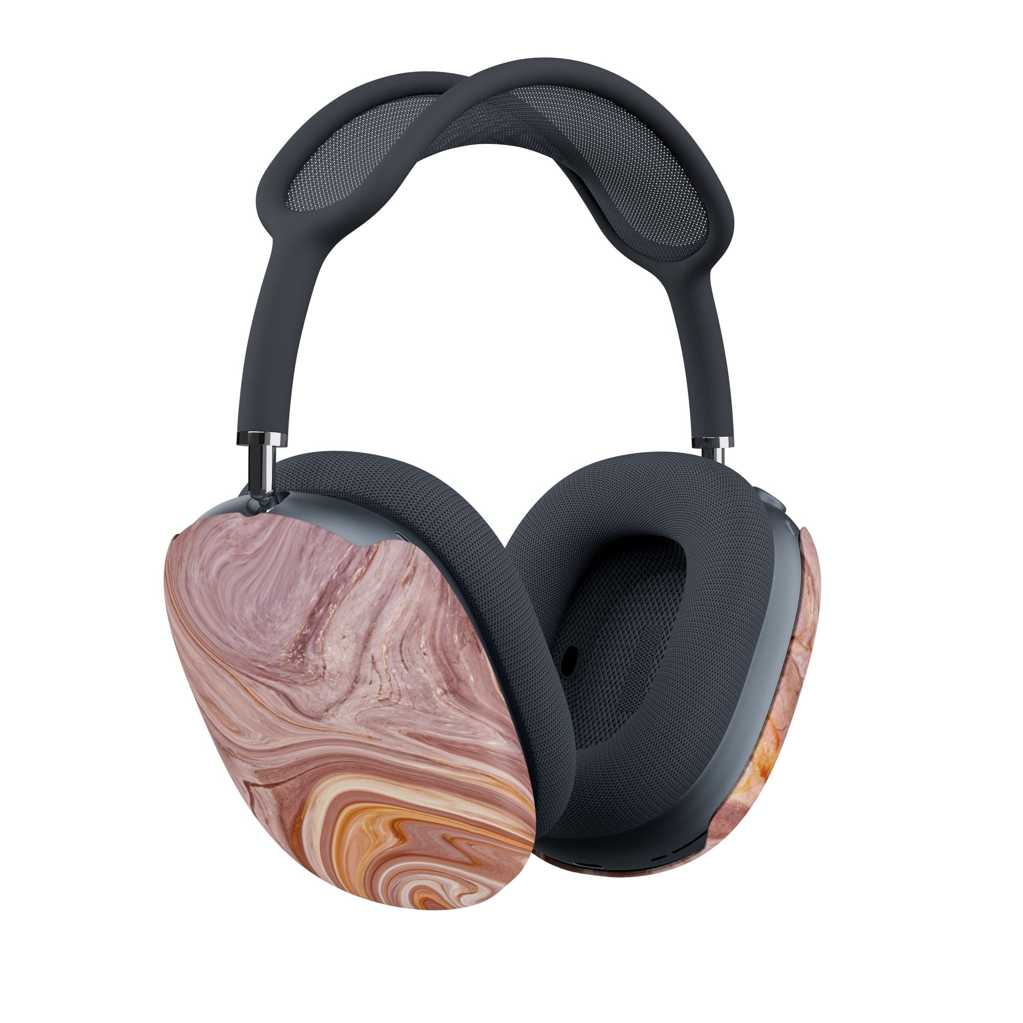 Marble Swirl AirPods Max Case — Pink & Gold Protective Covers