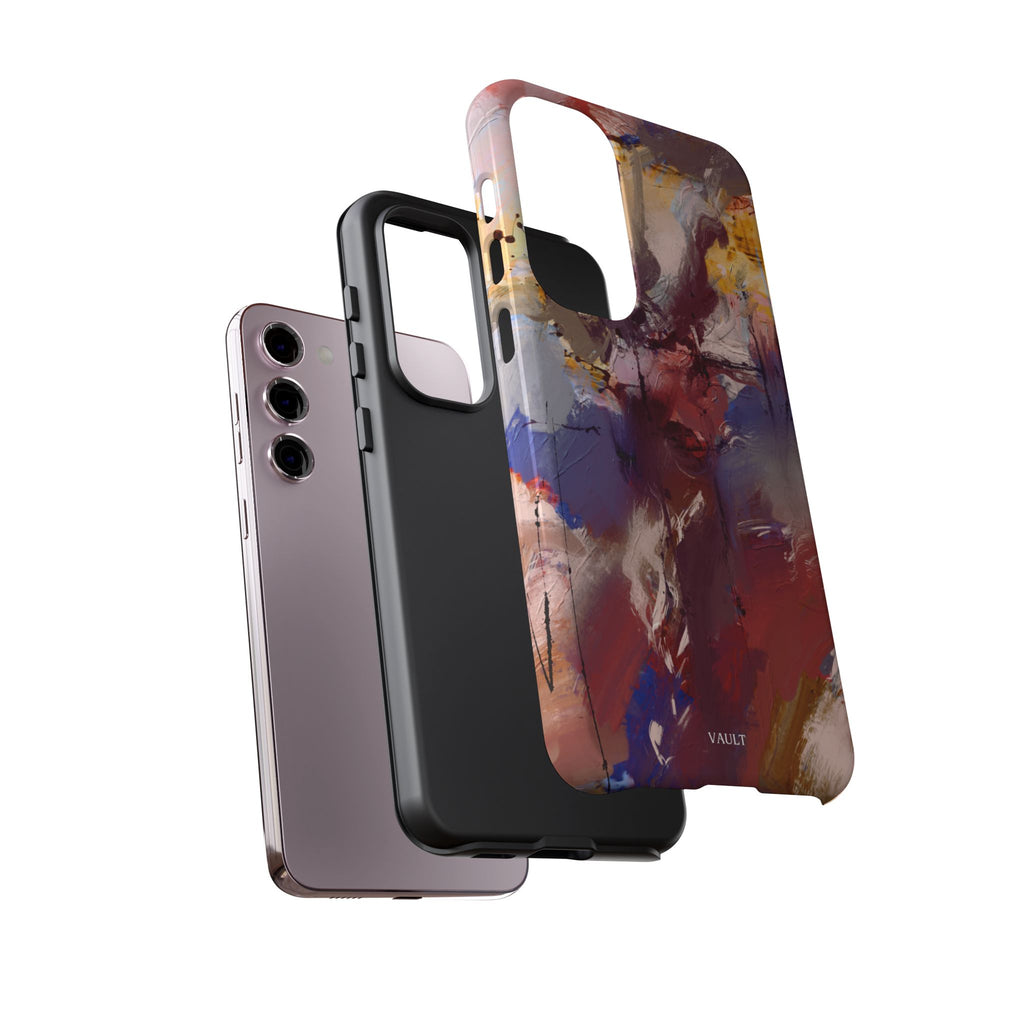 Abstract Brushstroke Tough Phone Case — Colorful Protective iPhone Cover
