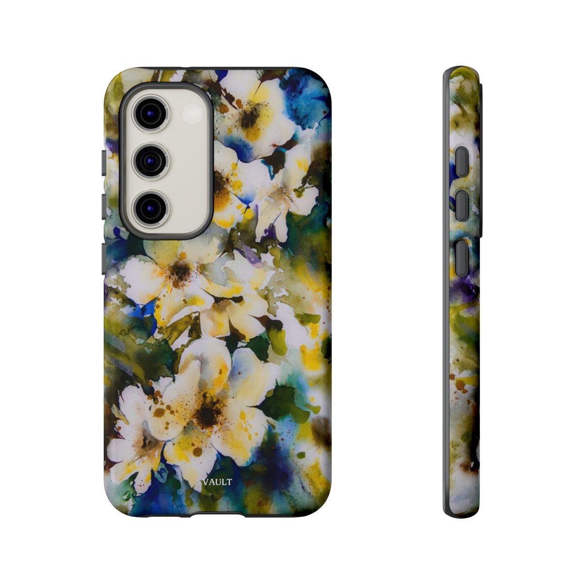 Floral Watercolor Tough Case – Yellow White Blossom Phone Cover