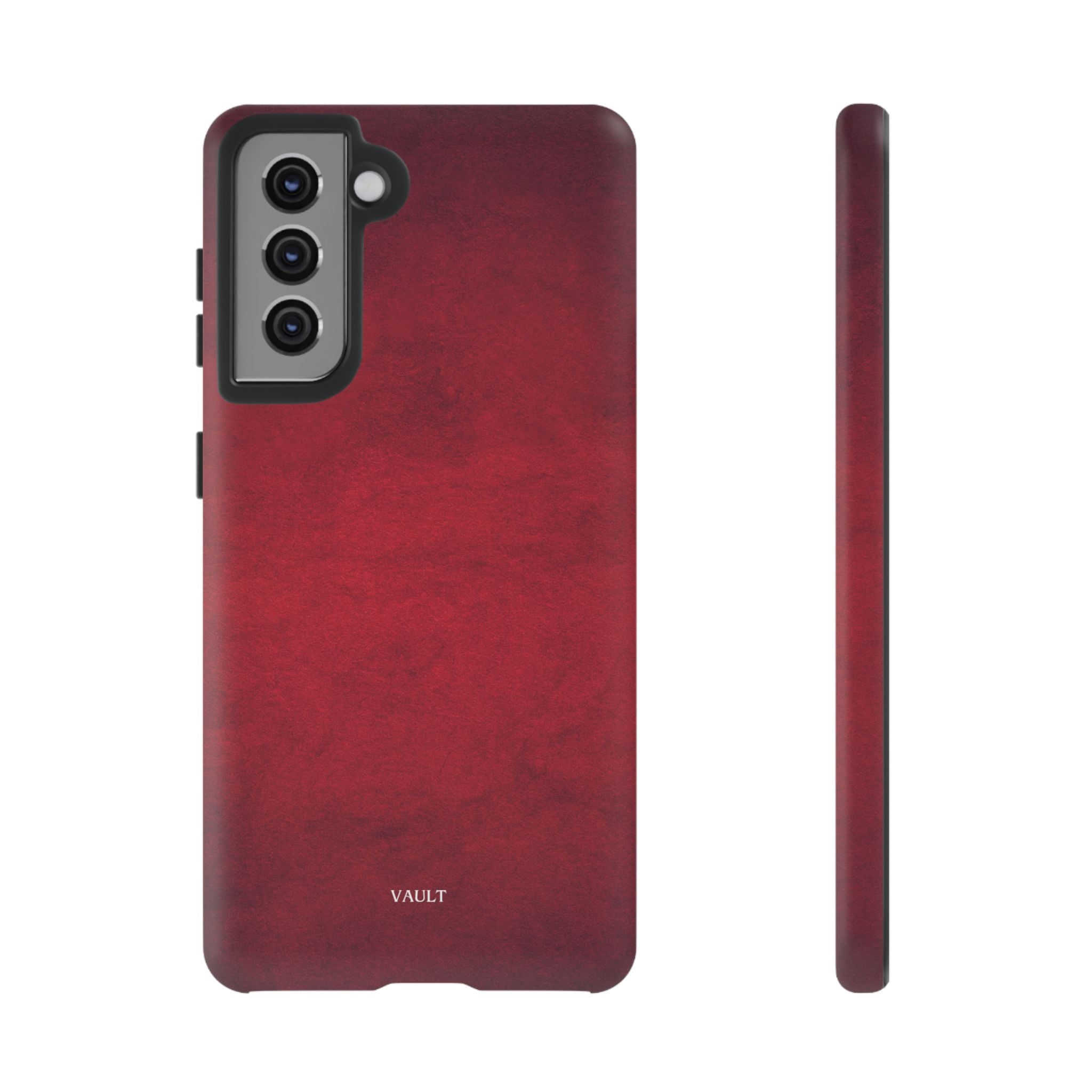 Red Leather Texture Phone Case Impact-Resistant Case