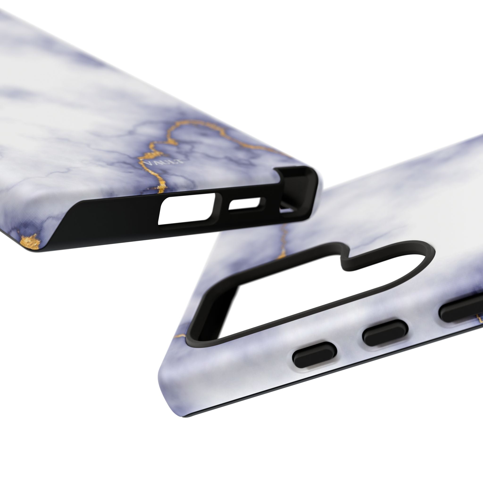 Purple Marble Tough Phone Case with Gold Veins