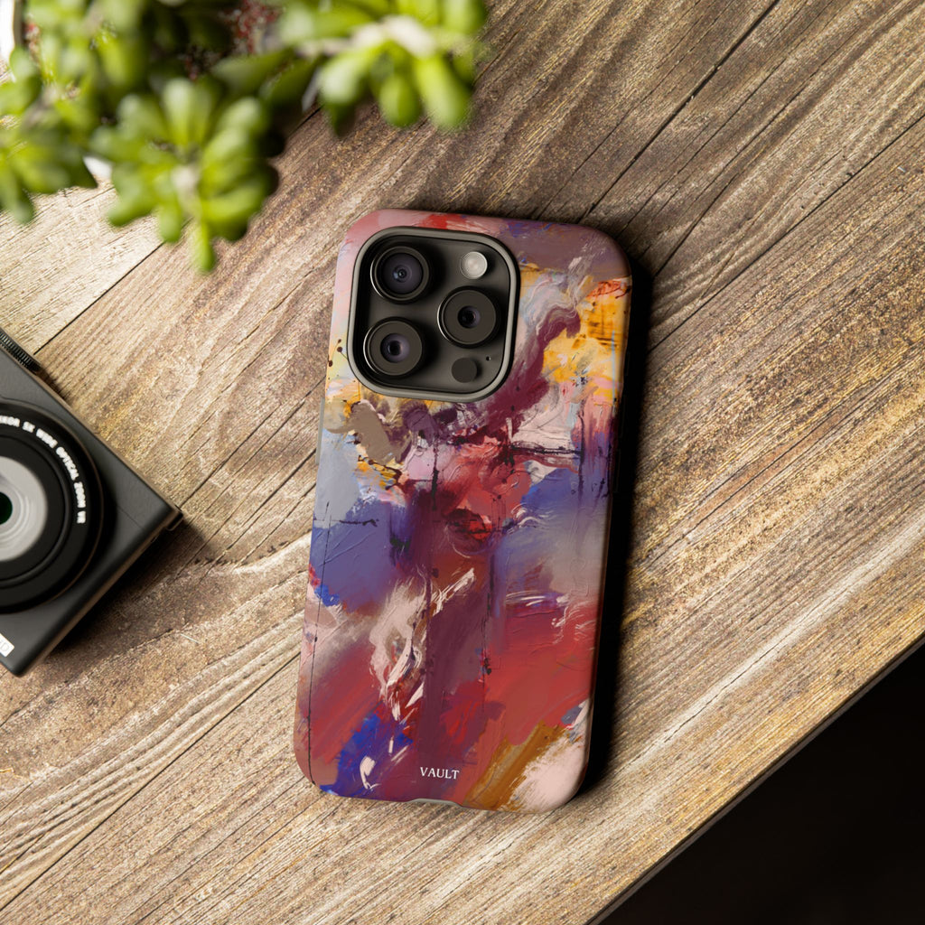 Abstract Brushstroke Tough Phone Case — Colorful Protective iPhone Cover