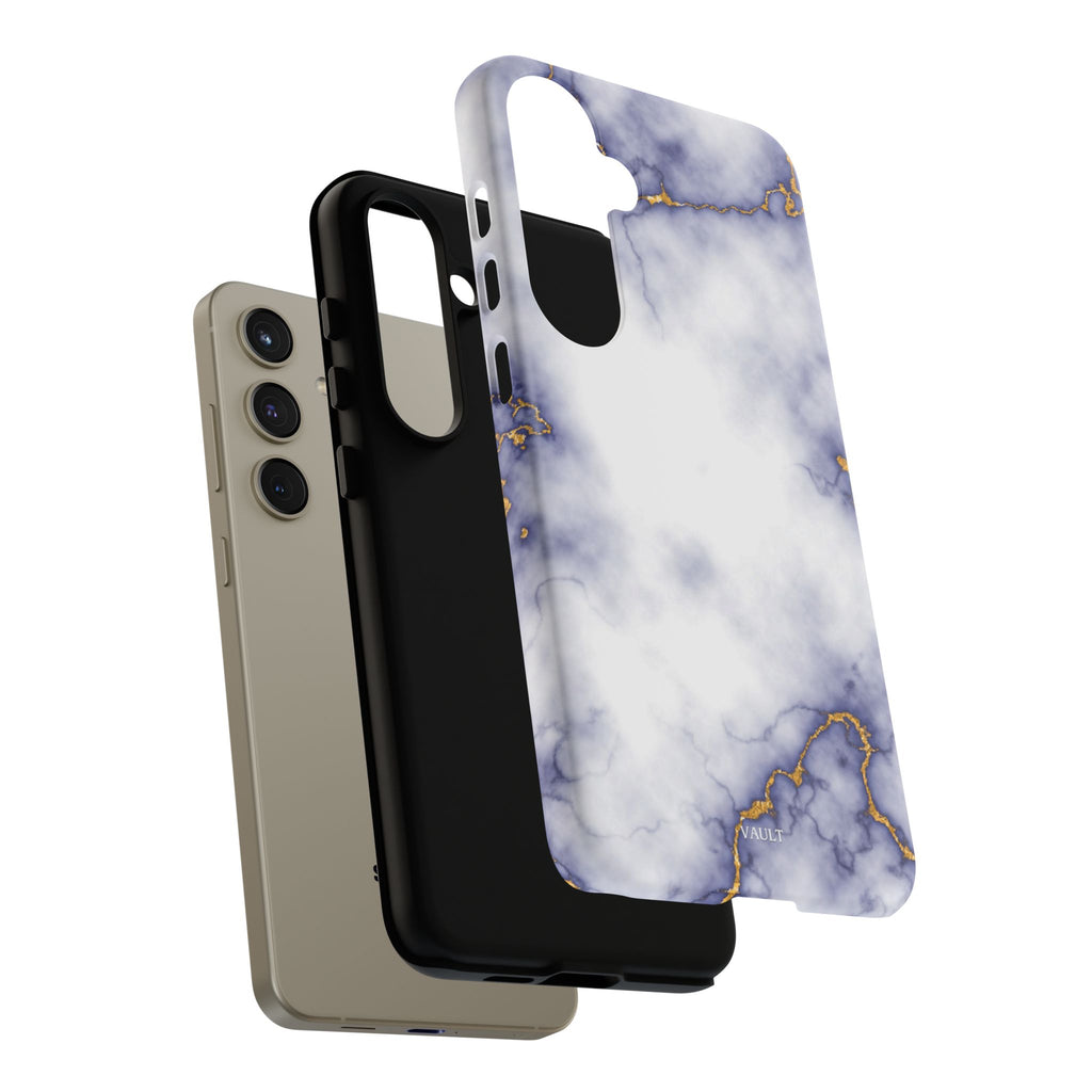 Purple Marble Tough Phone Case with Gold Veins
