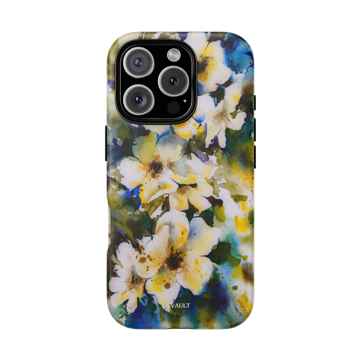 Floral Watercolor Tough Case – Yellow White Blossom Phone Cover