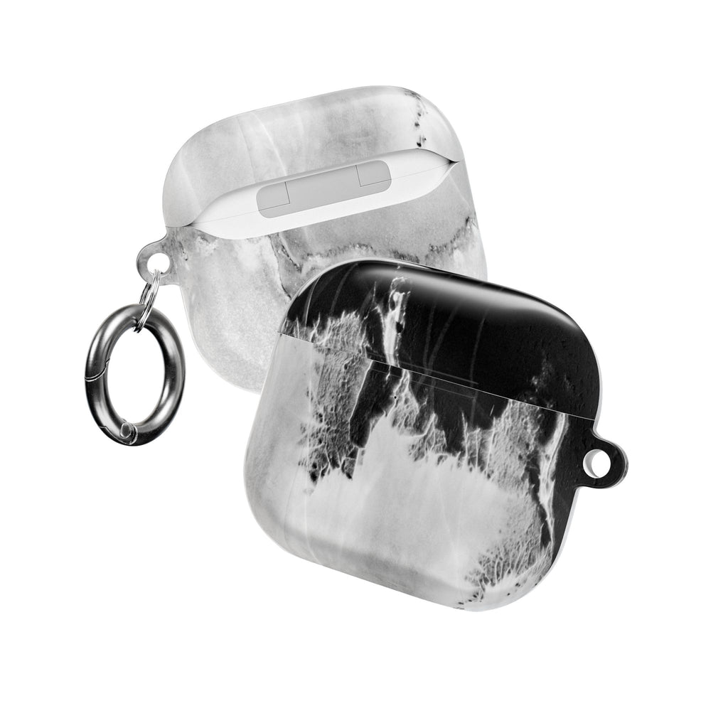 Marble Ink AirPod Case — Black & White Abstract Protective Cover