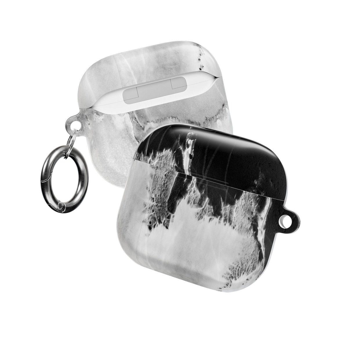 Marble Ink AirPod Case — Black & White Abstract Protective Cover
