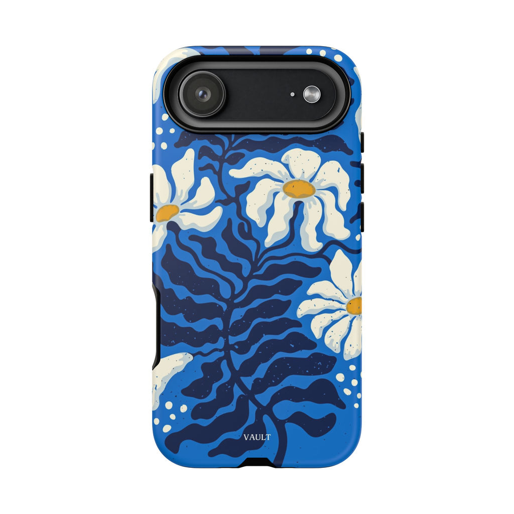 Blue Daisy Tough Phone Case — Floral Protective Phone Cover