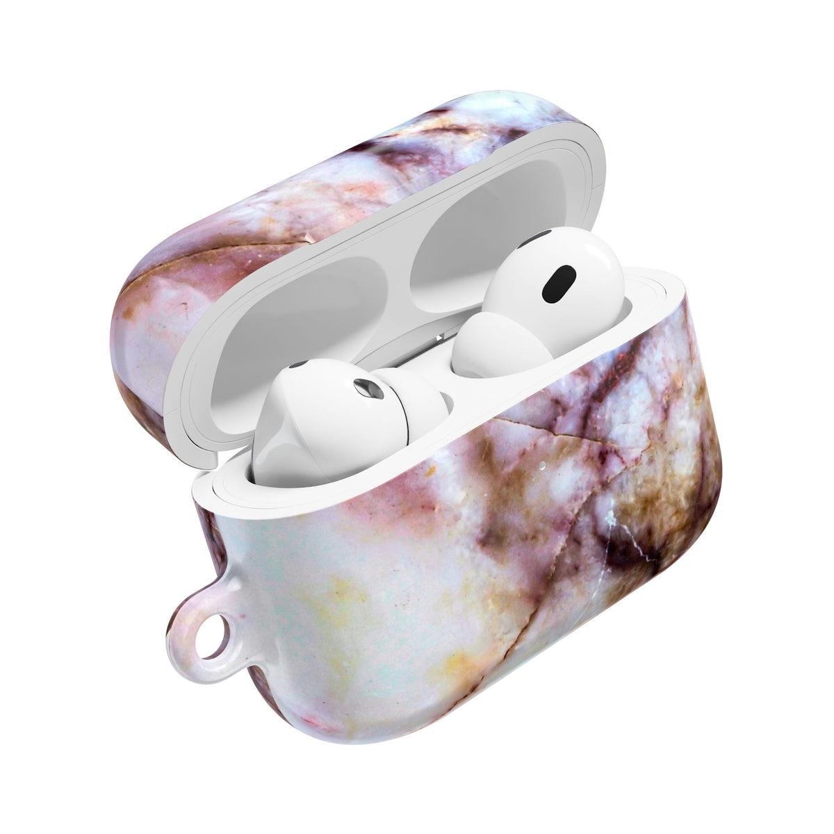 Marble Pink AirPod Case – Pink & Gold Marble Protective AirPods Cover