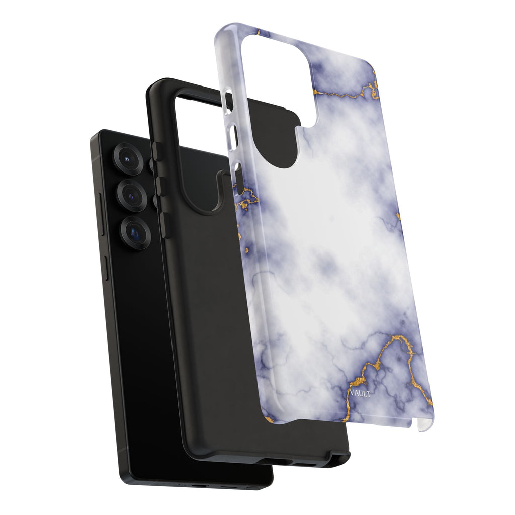 Purple Marble Tough Phone Case with Gold Veins