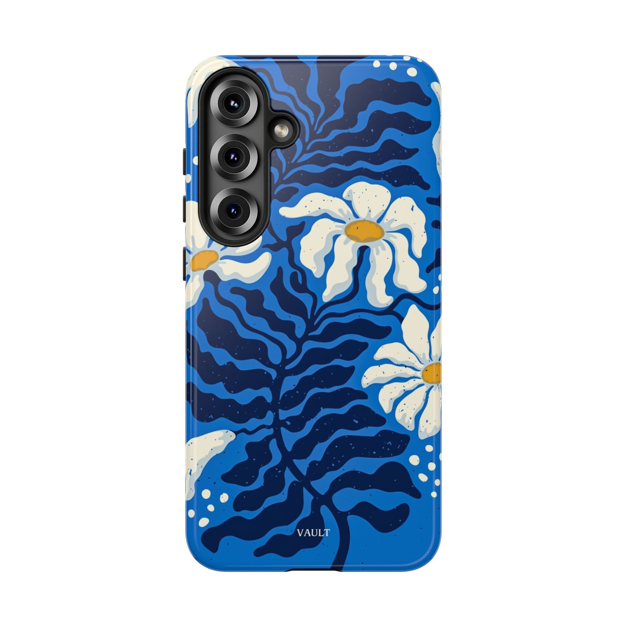 Blue Daisy Tough Phone Case — Floral Protective Phone Cover