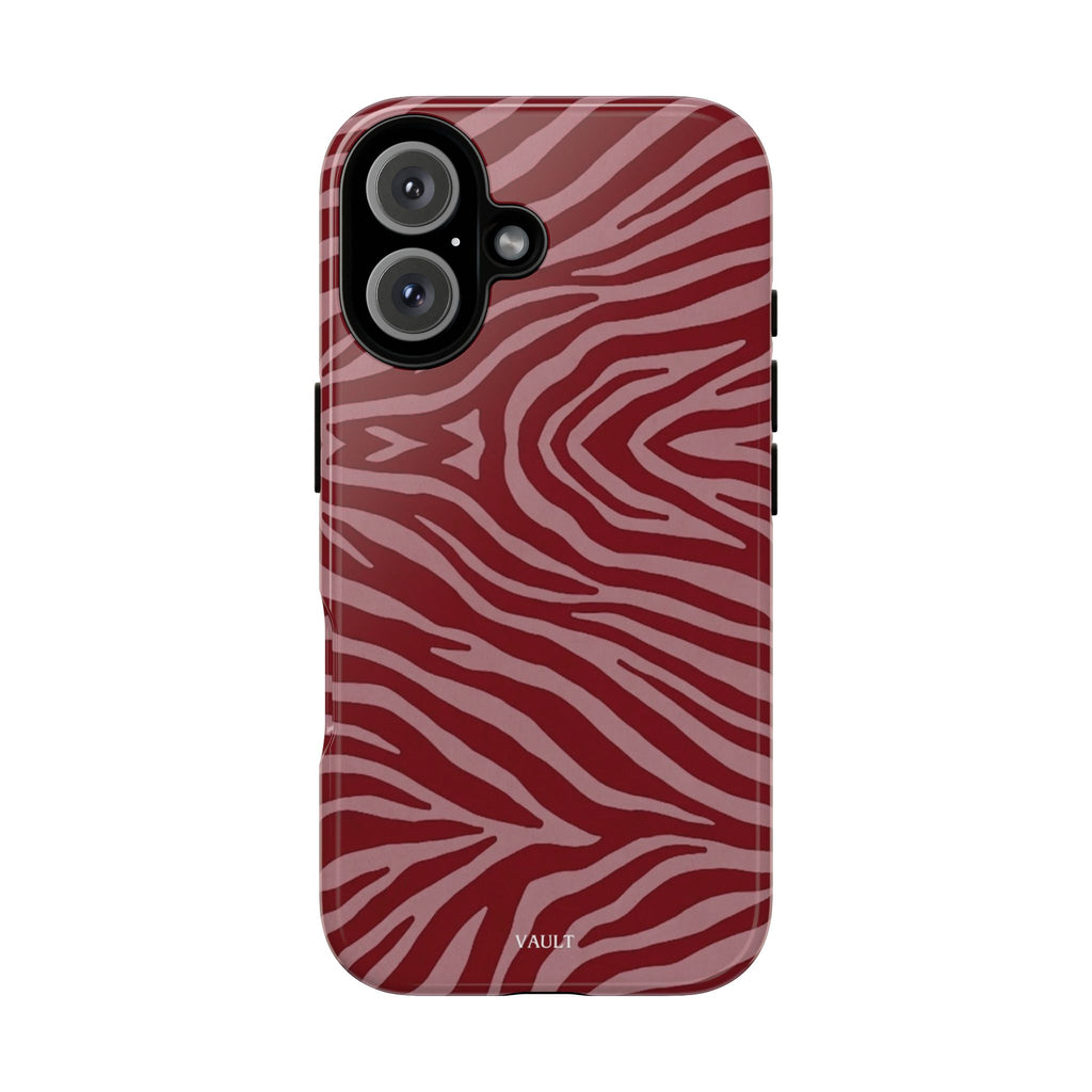 Red Zebra Print Tough Phone Case