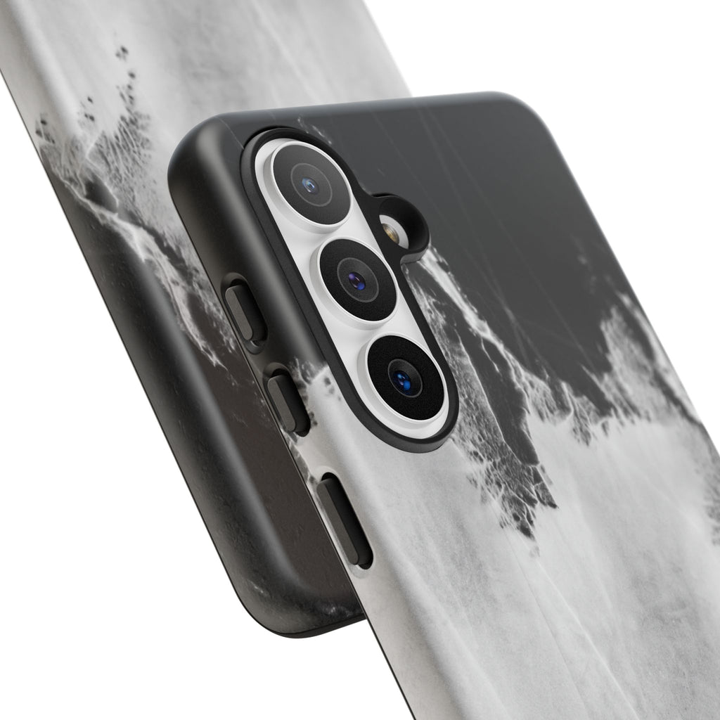 Marble Ink Tough Case — Black & White Abstract Phone Cover