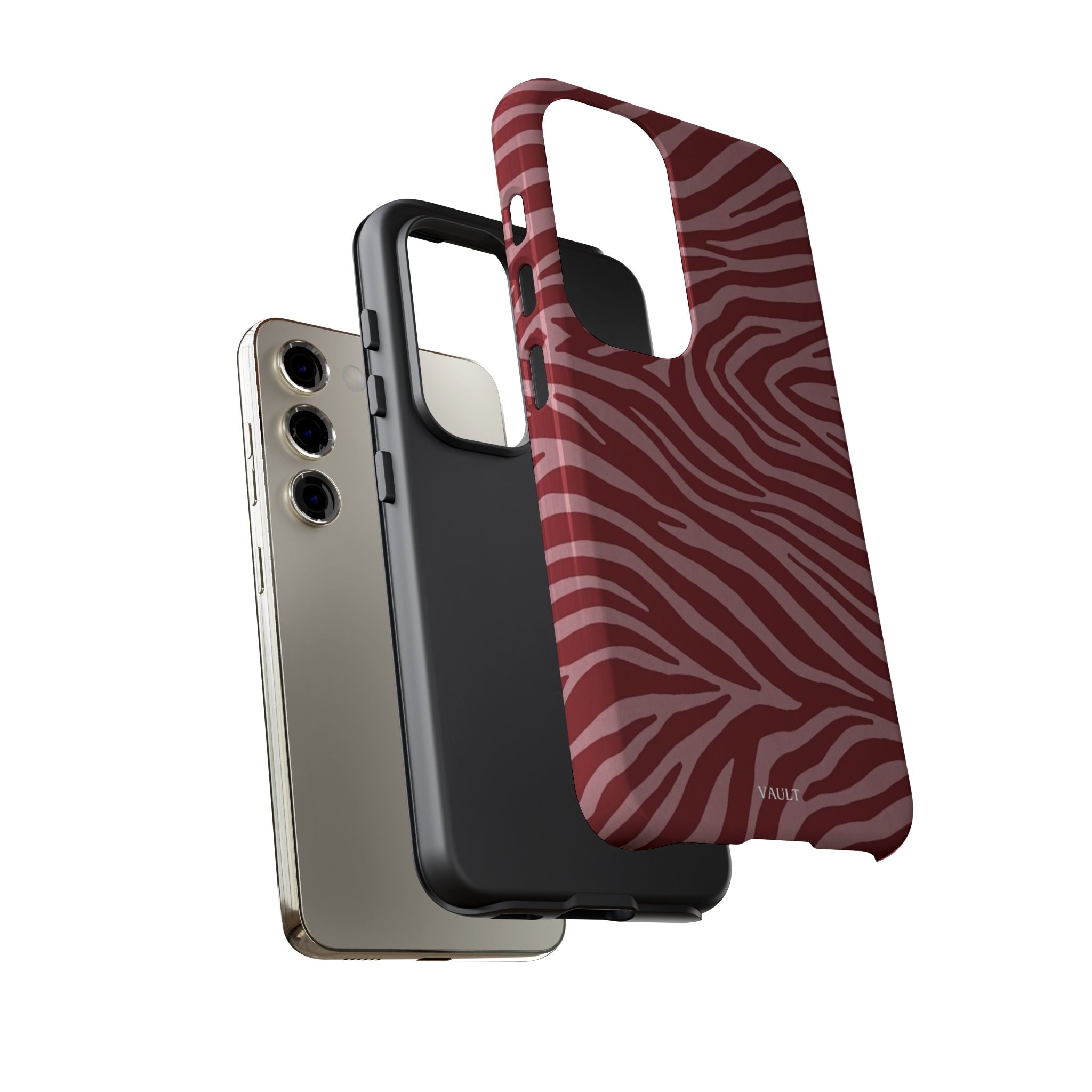 Red Zebra Print Tough Phone Case