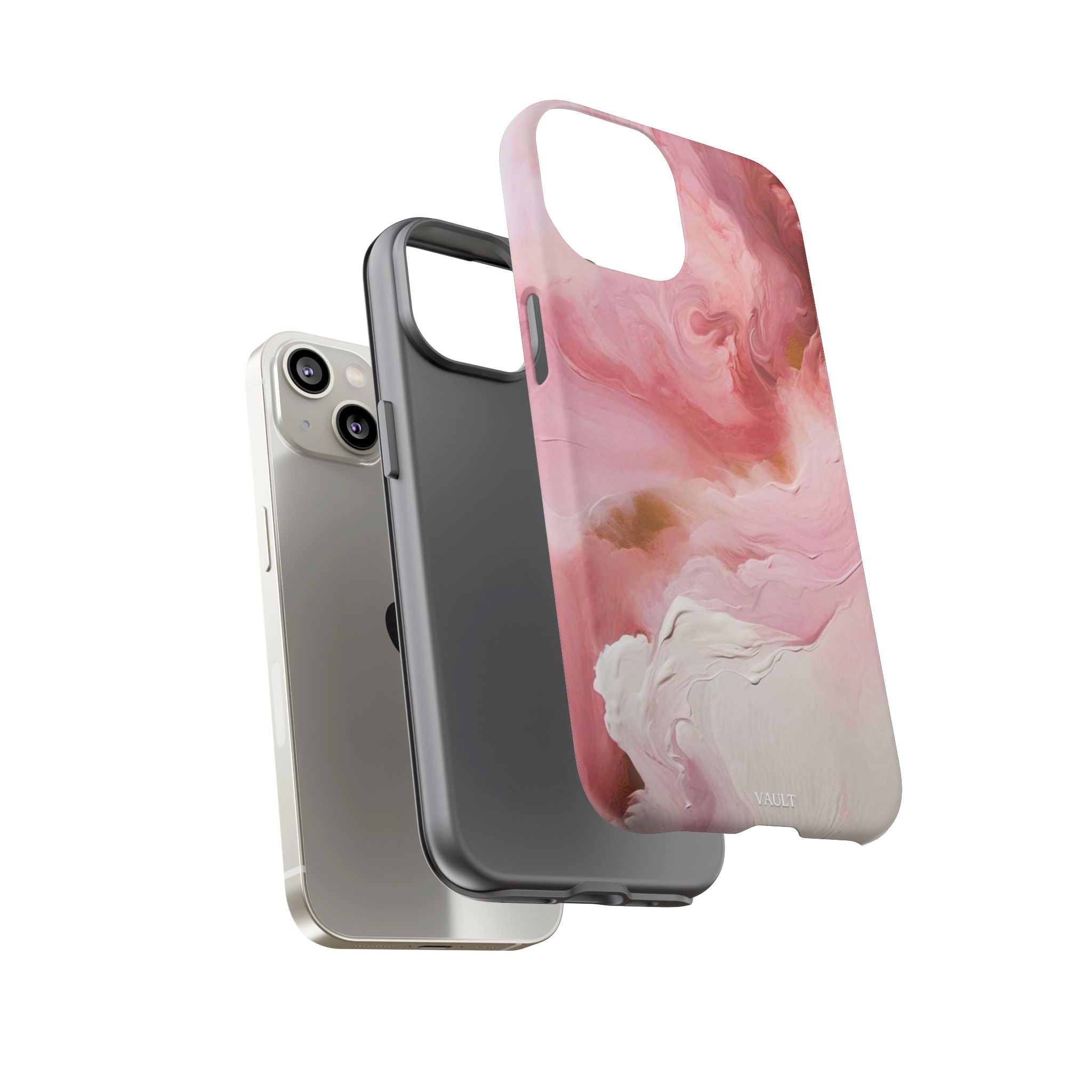 Pink Marble Tough Phone Case — Protective Artistic Phone Cover