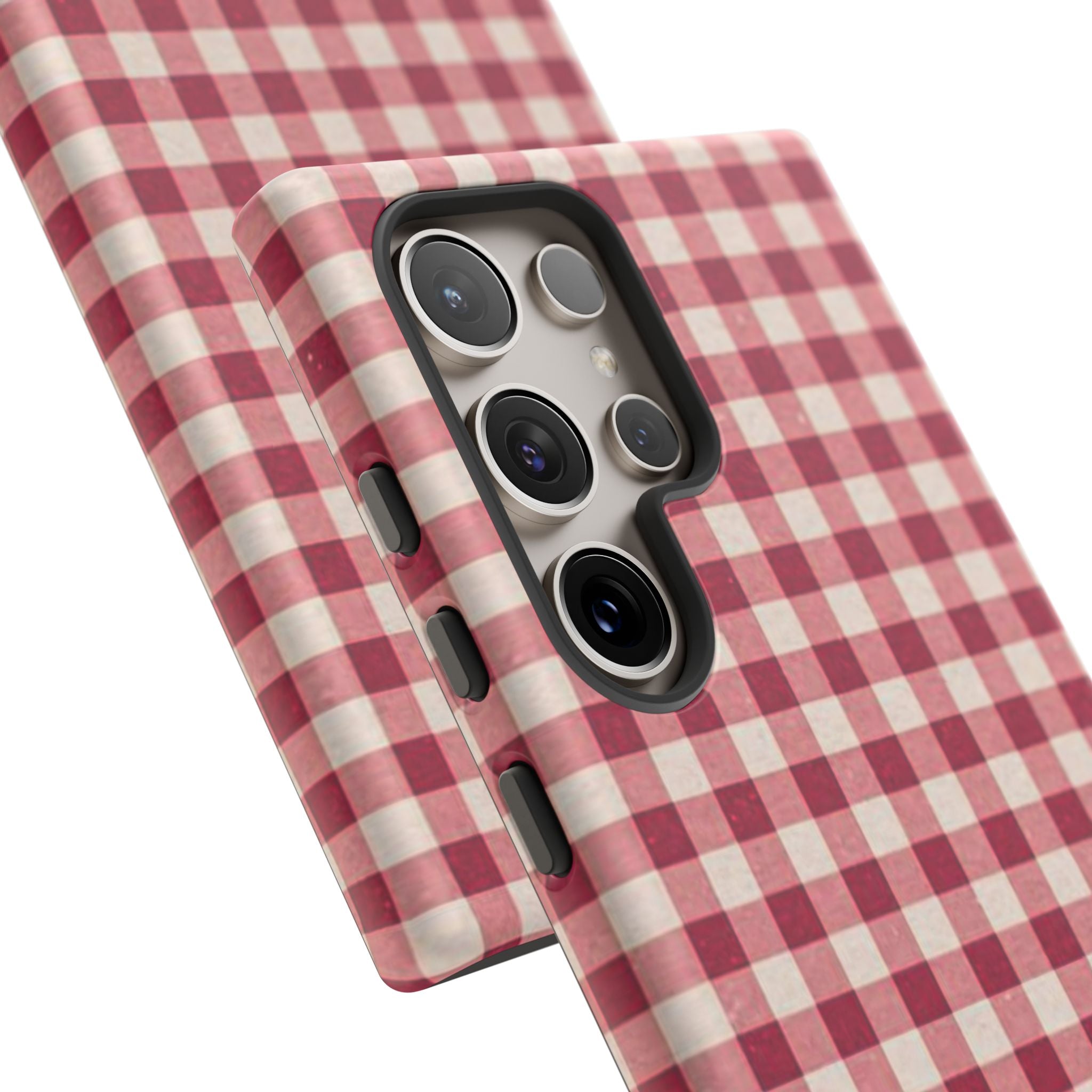 Gingham Phone Case — Red Plaid Tough Case