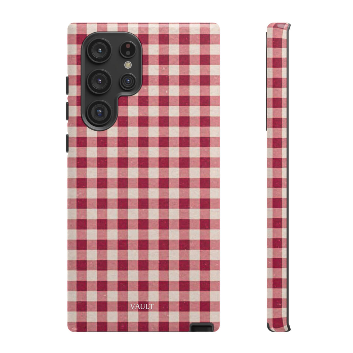 Gingham Phone Case — Red Plaid Tough Case