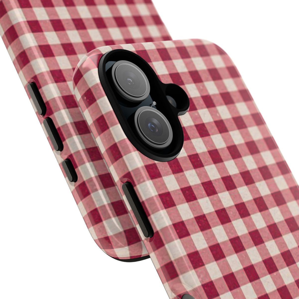 Gingham Phone Case — Red Plaid Tough Case