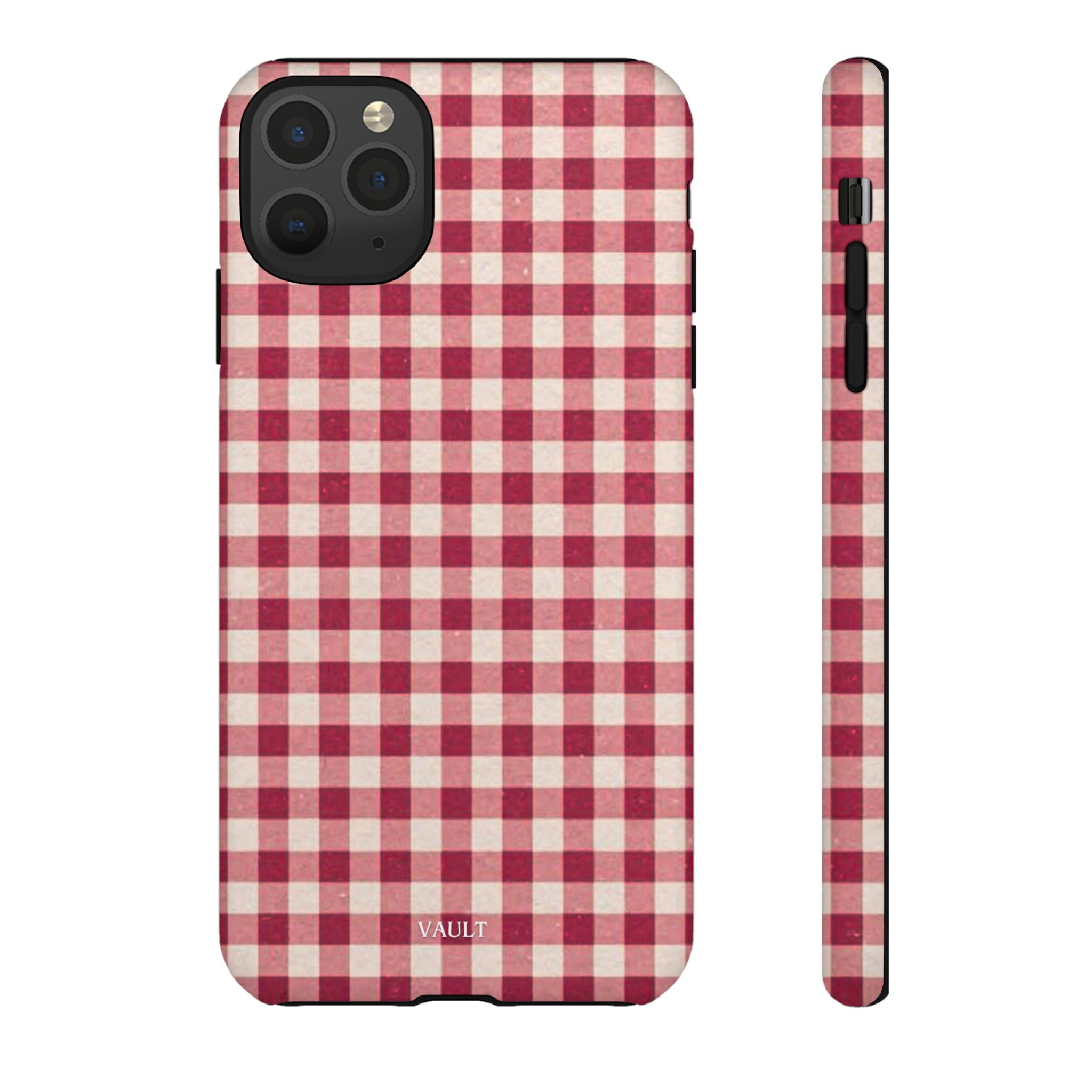 Gingham Phone Case — Red Plaid Tough Case