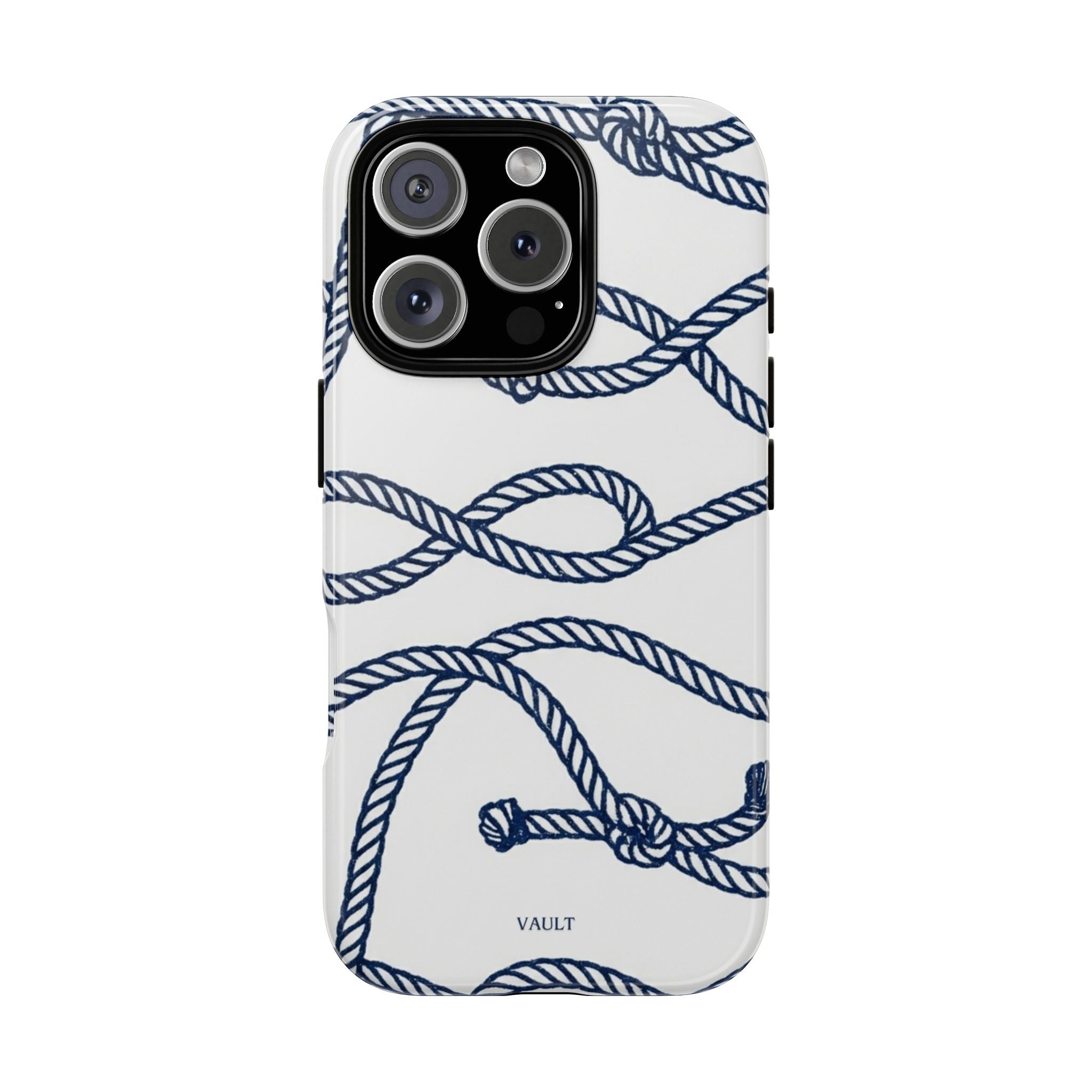 Nautical Rope Tough Case — Protective Phone Cover with Navy Knot Design