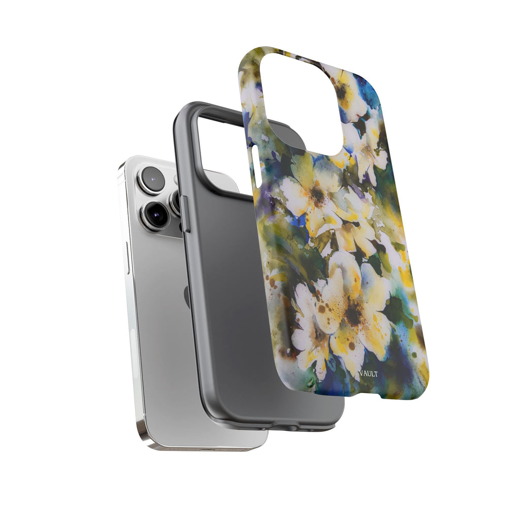 Floral Watercolor Tough Case – Yellow White Blossom Phone Cover