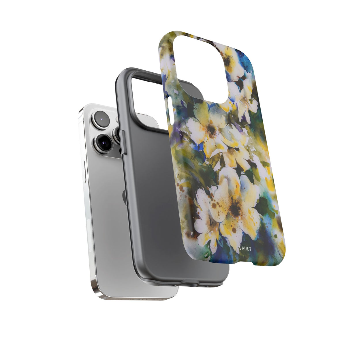 Floral Watercolor Tough Case – Yellow White Blossom Phone Cover