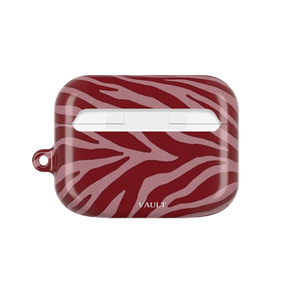 Red Zebra Print AirPod Case – Stylish Protective Charging Case Cover