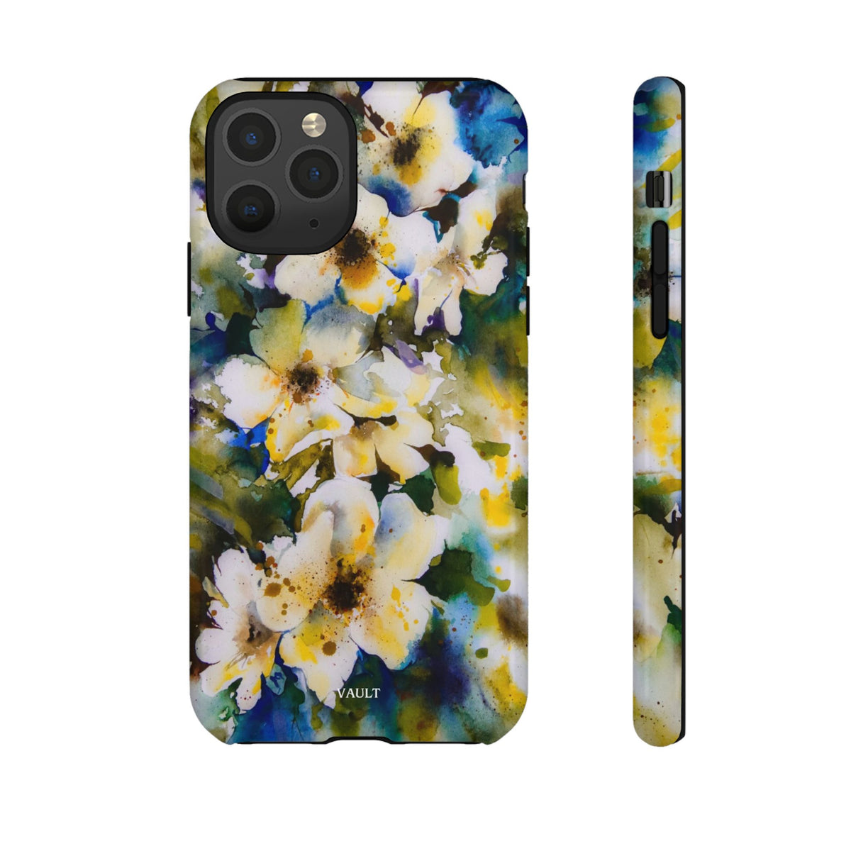 Floral Watercolor Tough Case – Yellow White Blossom Phone Cover