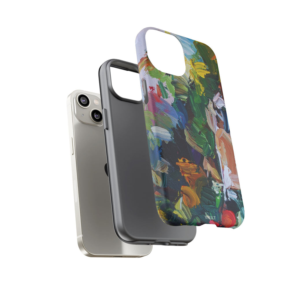 Abstract Paint Brushstroke Phone Case — Colorful Artistic Tough Case
