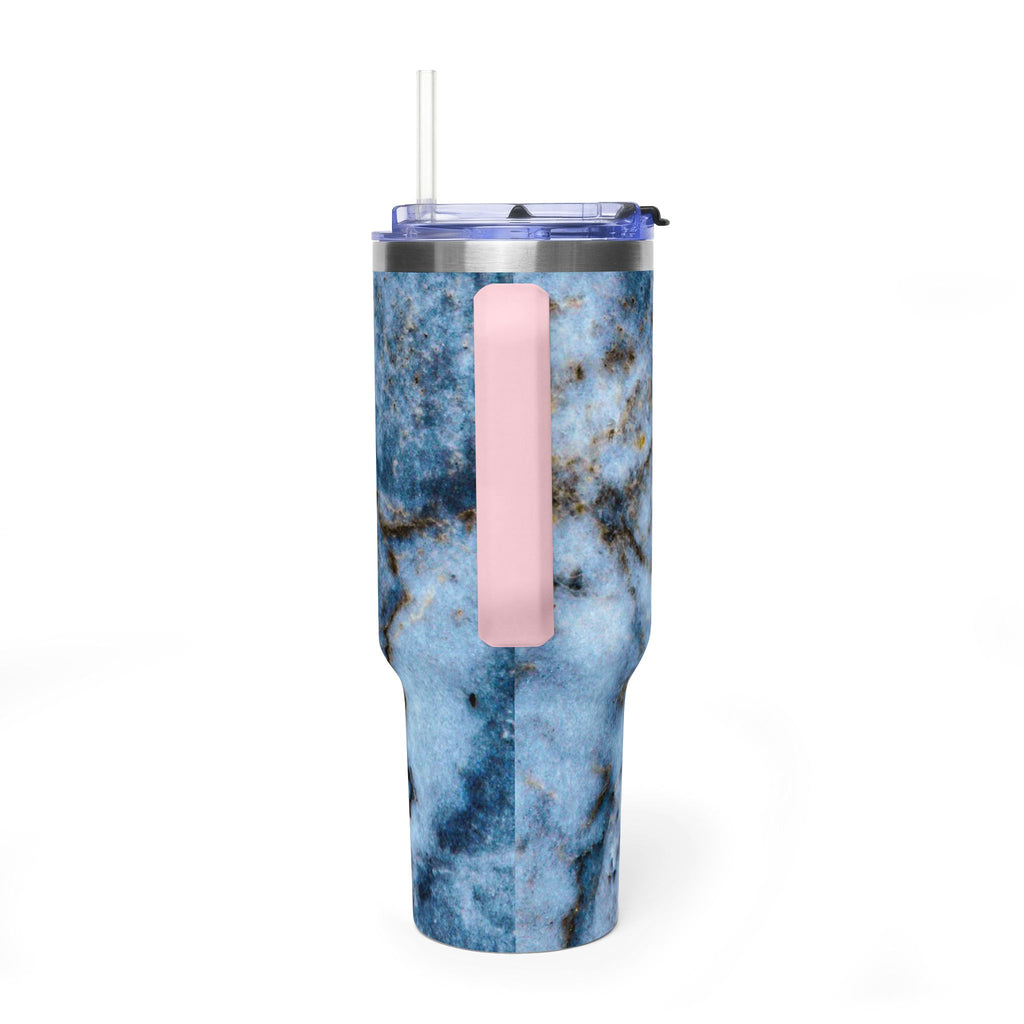 40oz Blue Marble Vacuum Tumbler