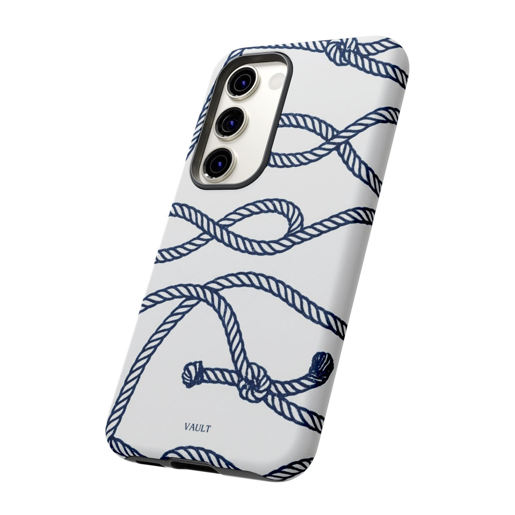 Nautical Rope Tough Case — Protective Phone Cover with Navy Knot Design