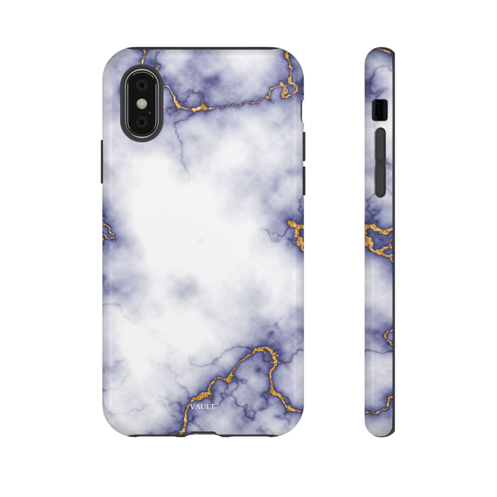 Purple Marble Tough Phone Case with Gold Veins