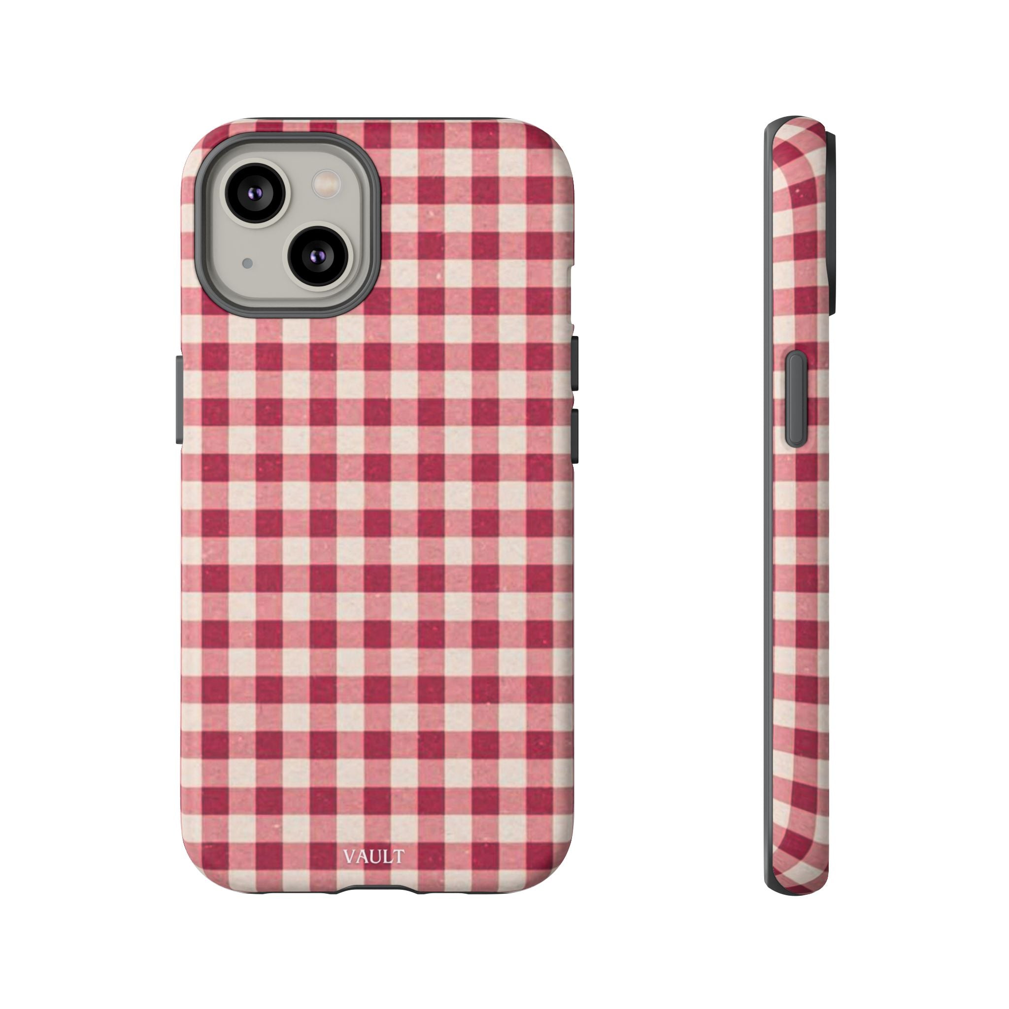 Gingham Phone Case — Red Plaid Tough Case