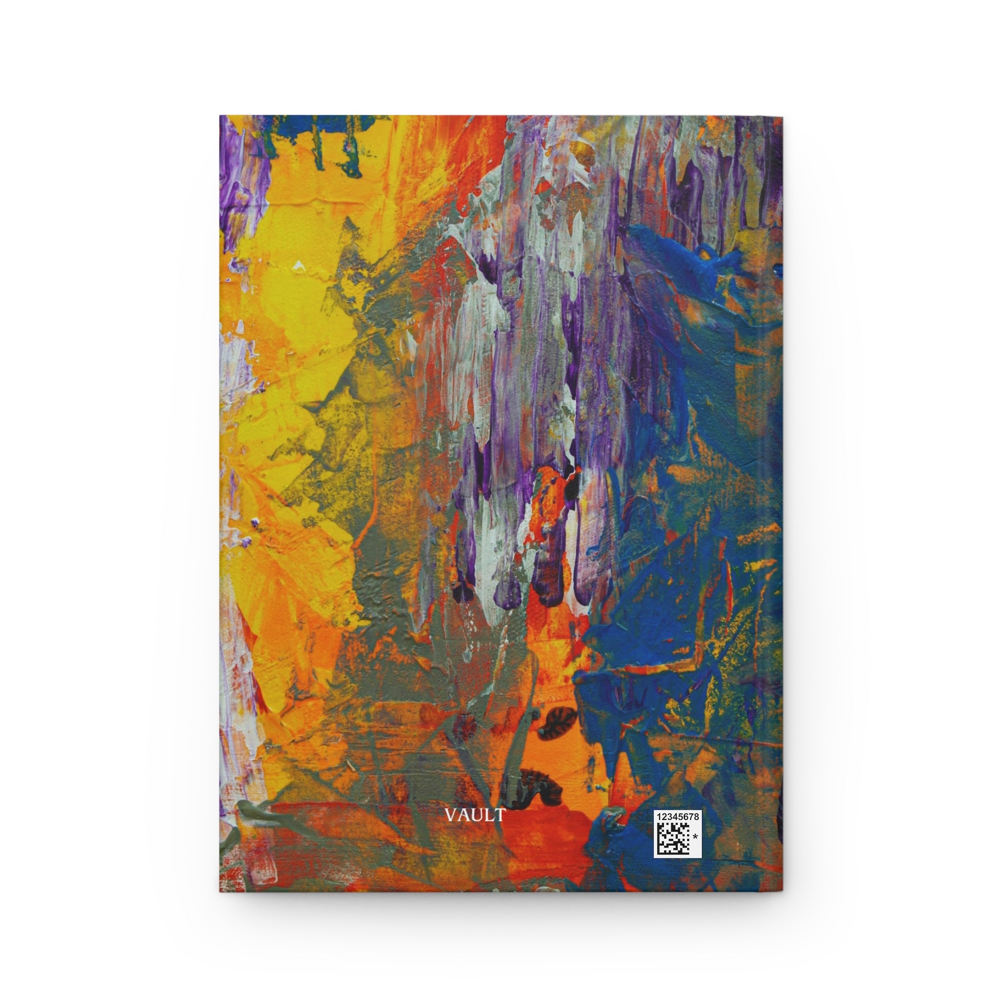 Hardcover Journal — Abstract Color Splash Matte Notebook for Artists & Writers