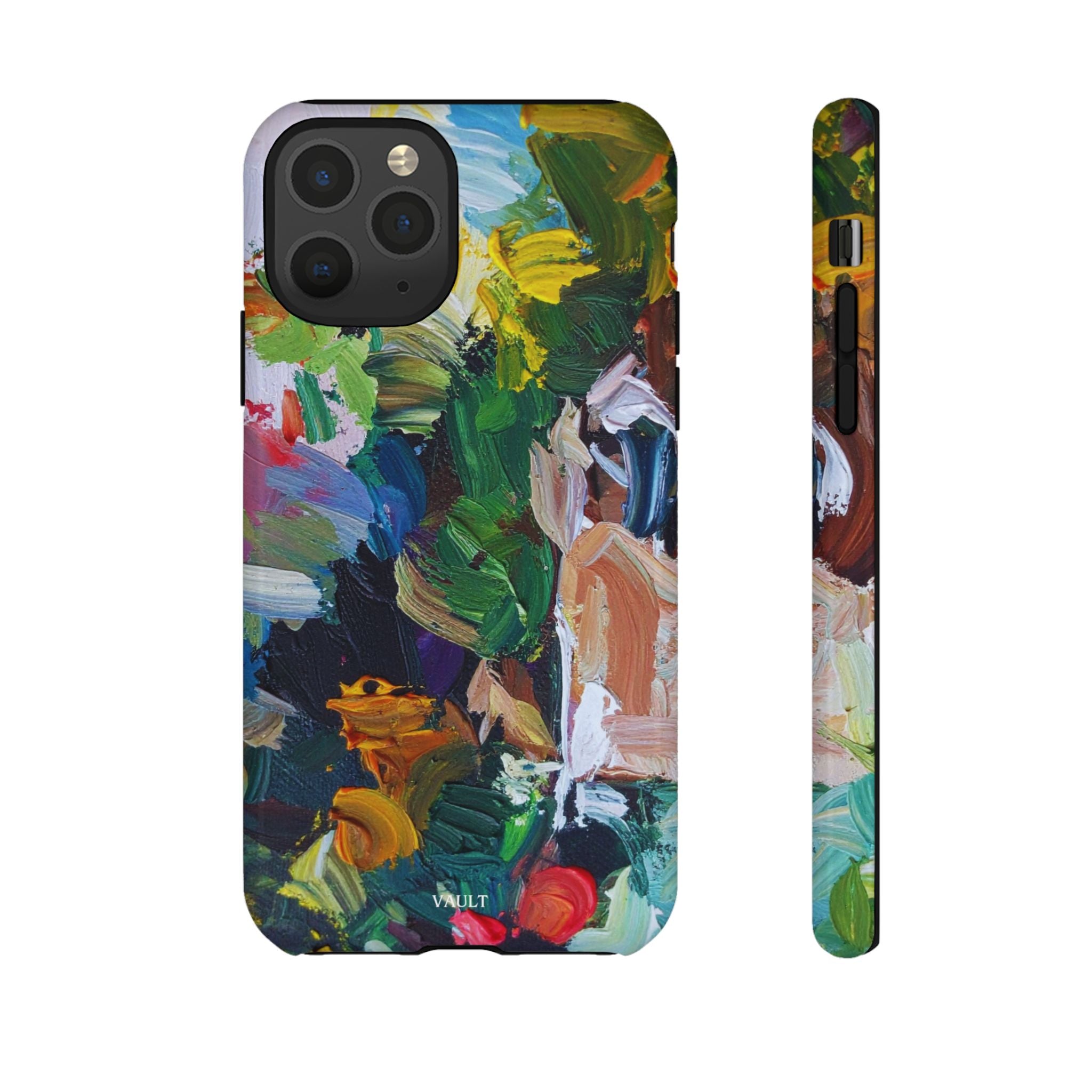 Abstract Paint Brushstroke Phone Case — Colorful Artistic Tough Case