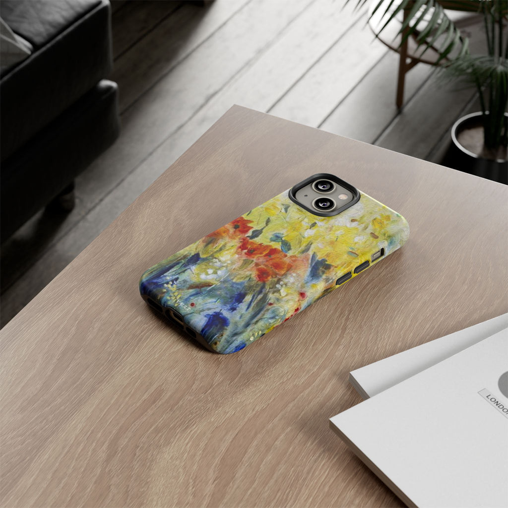 Floral Watercolor Phone Case — Yellow Garden Tough Cases