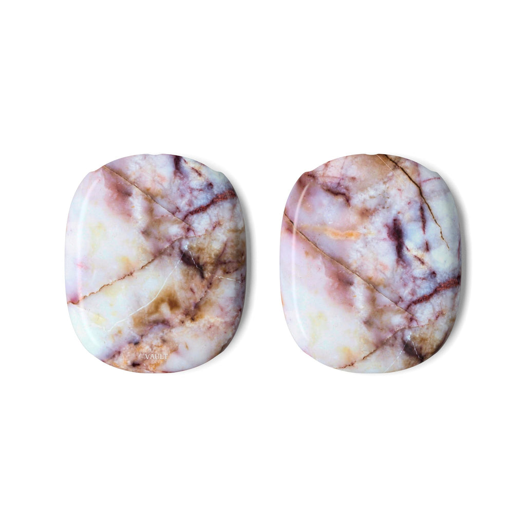 Marble Pink AirPod Max Case — Floral Marble Protective Covers for Apple Headphones