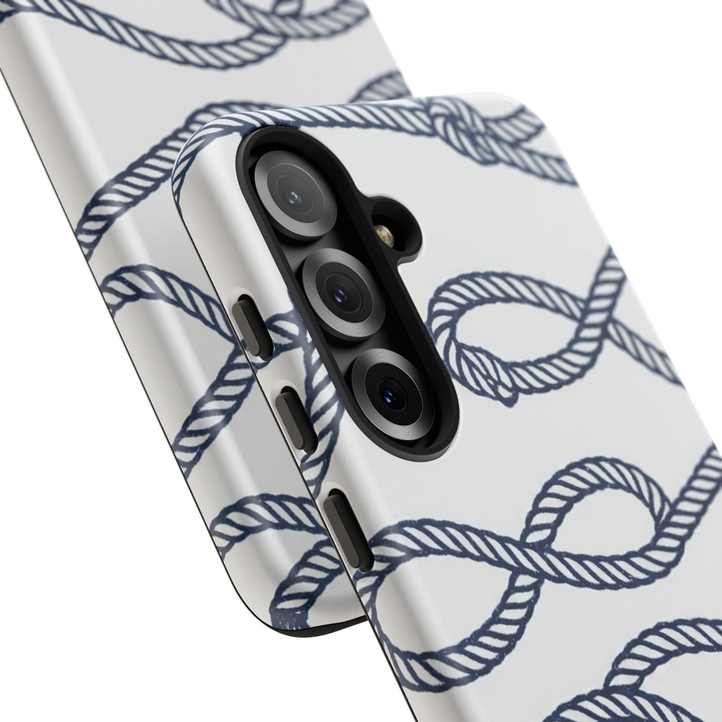 Nautical Rope Tough Case — Protective Phone Cover with Navy Knot Design